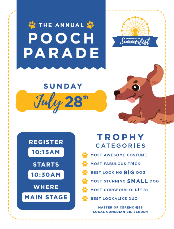 2024 Pooch Parade Fairview Park Summerfest