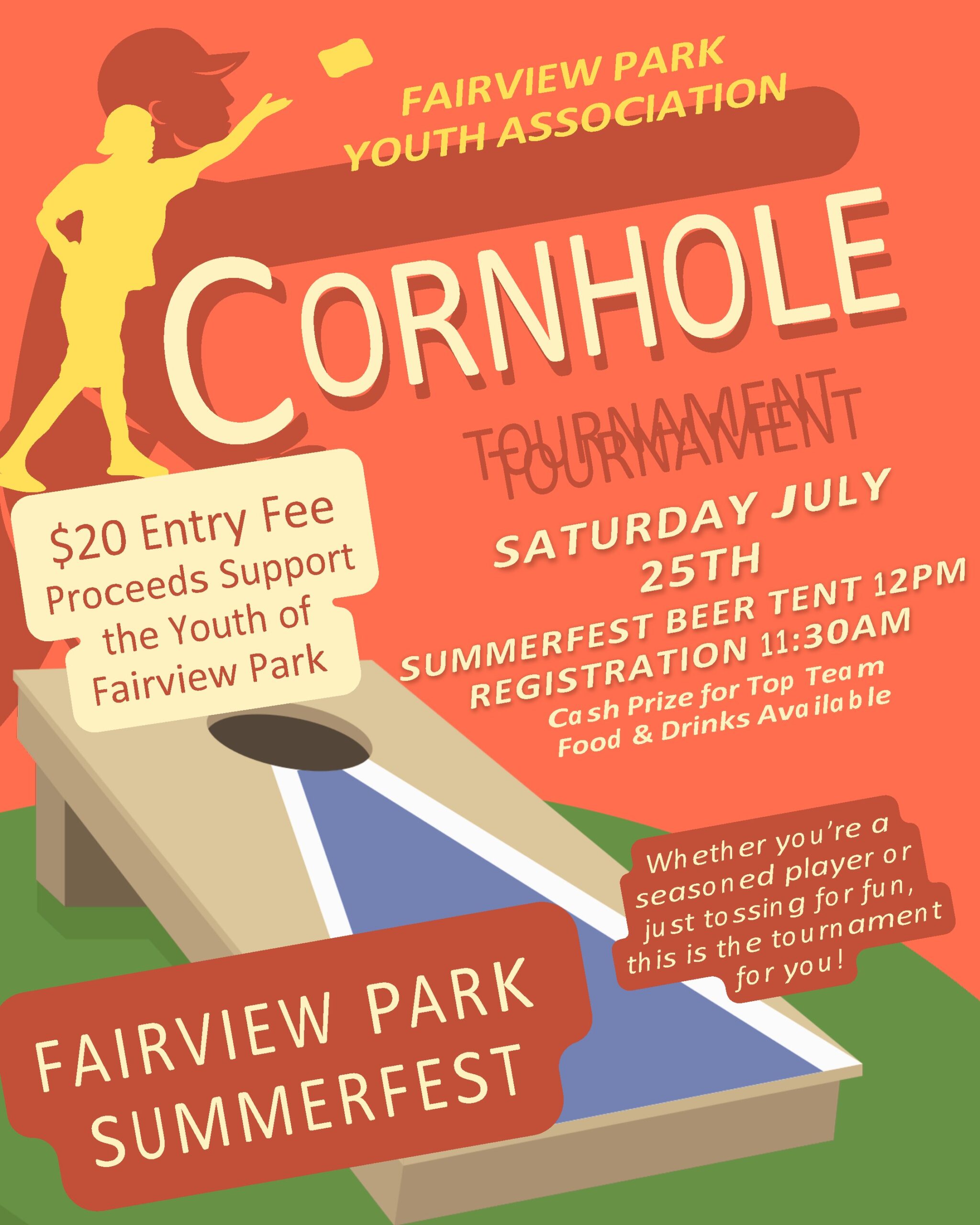 2026 Summerfest Cornhole Tournament Flyer conv 1