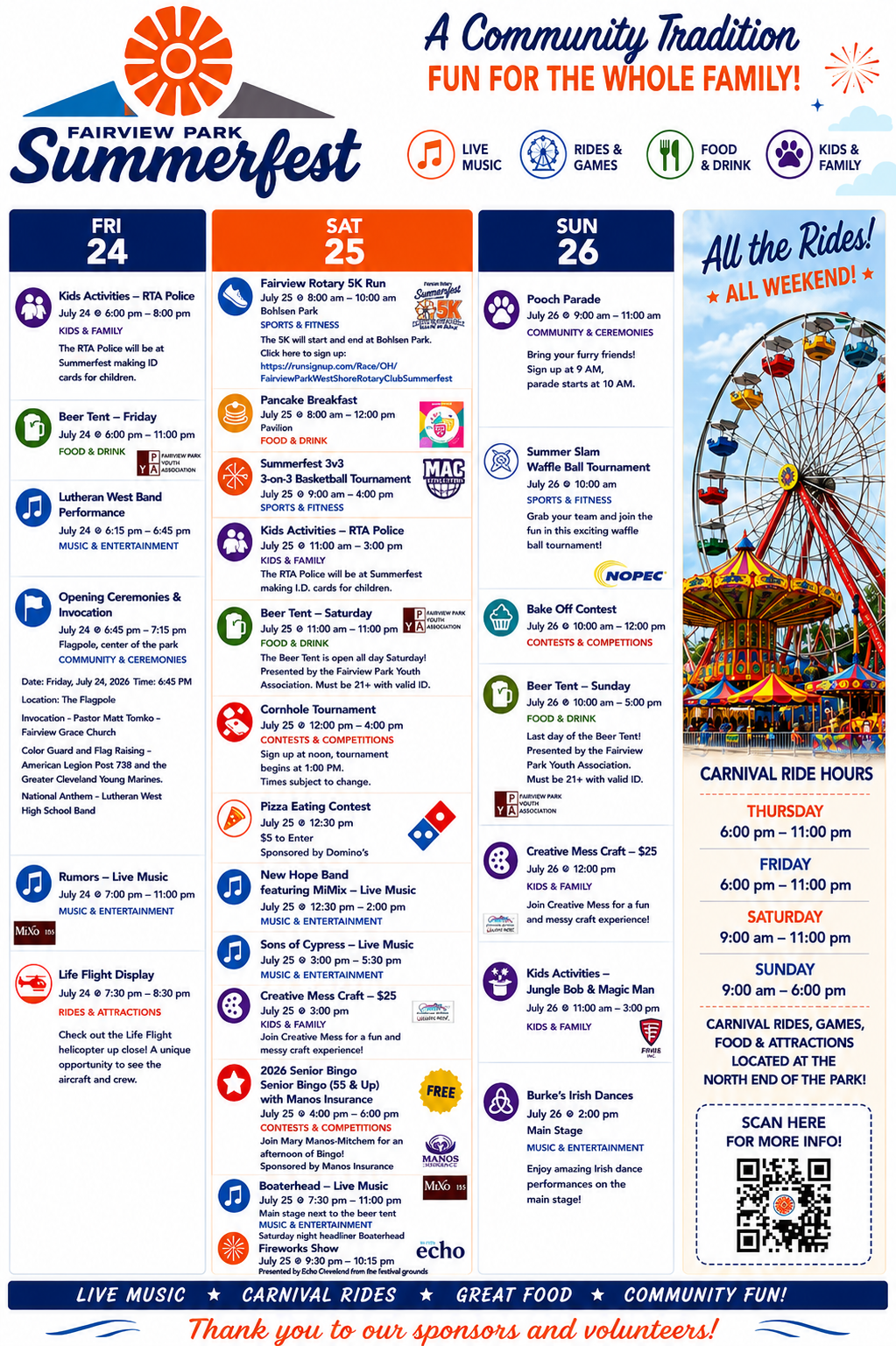 2026 Final Schedule Flyer