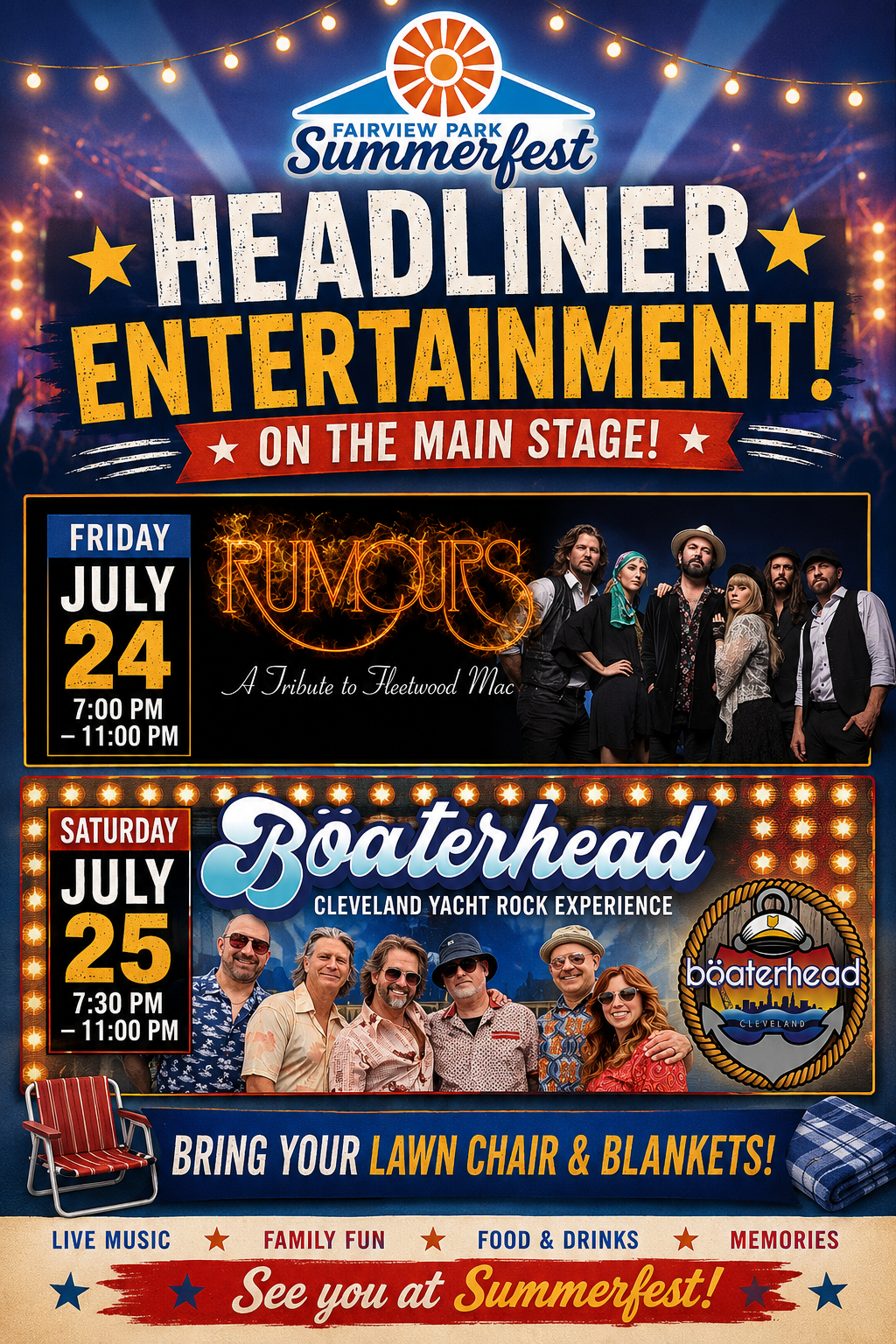 Summerfest 2026 Entertainment Flyer