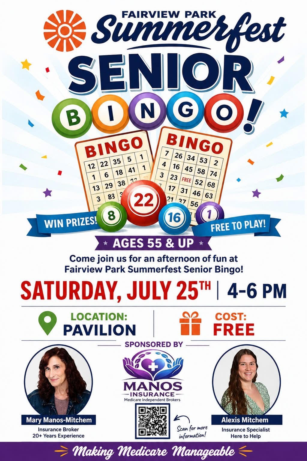 Summerfest bingo flyer